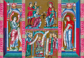 Epifanía. Evangeliario de Brandenburg, siglo XIII 